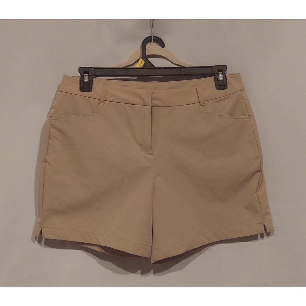 Willit Womens Khaki 4.5" Quick Dry Outdoor Casual Golf Shorts UPF50+ Size 12 - Picture 2 of 11